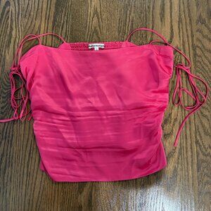 Reformation Hot Pink Silk Top Size 2